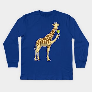 Giraffe Lollipop Kids Long Sleeve T-Shirt